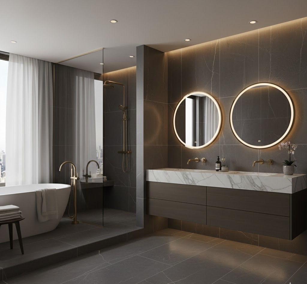 Luxury bathroom interior